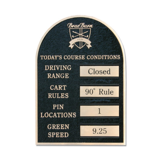 View Gallery For Course Condition Sign